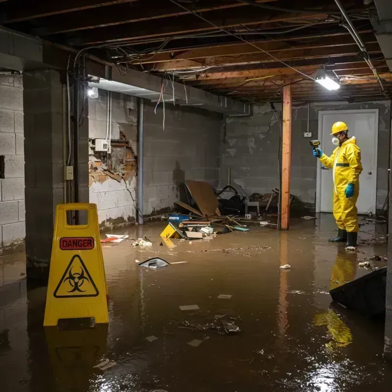 Flooded Basement Electrical Hazard in Lower Lake, CA Property